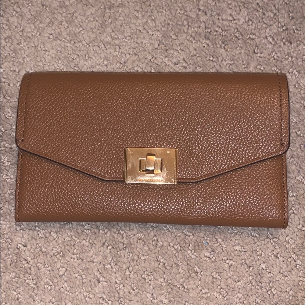Michael Kors Pebble Leather Wallet Brown/Cognac